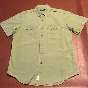 Polo Type B-11 Army Green Button Shirt L